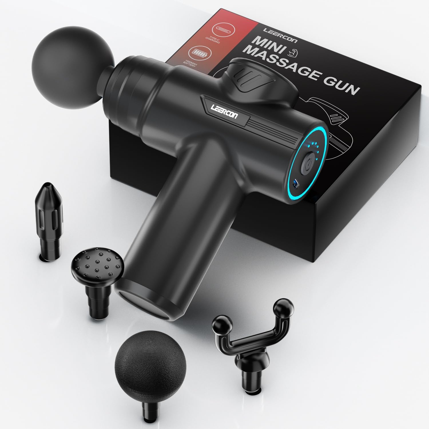 Massage Gun - LEERCON Mini Masaj Aleti, 6 Hız