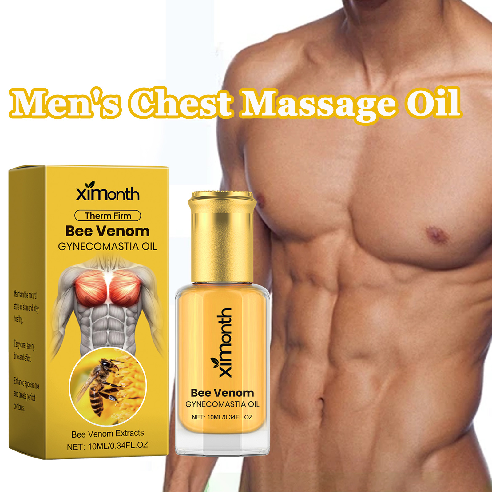 Body Oil - Arı Zehiri Erkek Göğüs Masaj Yağı