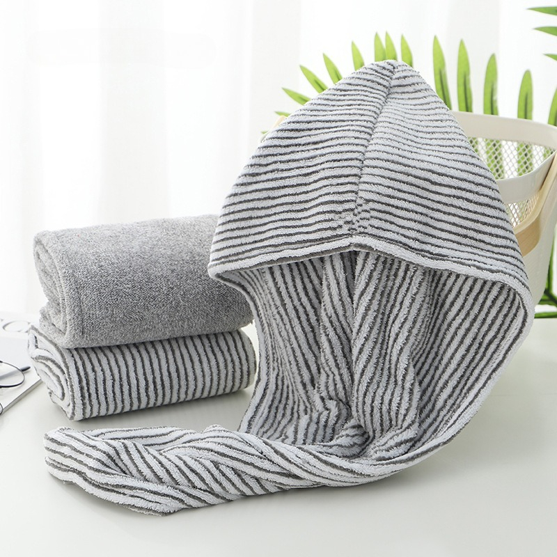 Spa Towel - Ev Tipi Mercan Kadife Kurutma Başlığı,