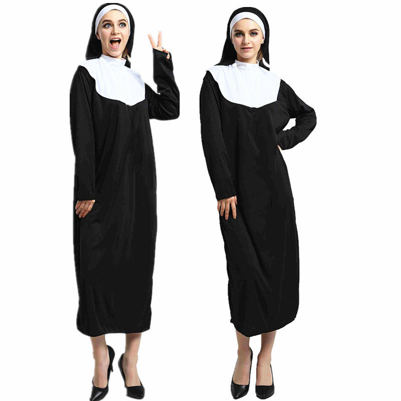 Bathrobe - Cadılar Bayramı Kostümü, Kadın Rahibe Kostümü,