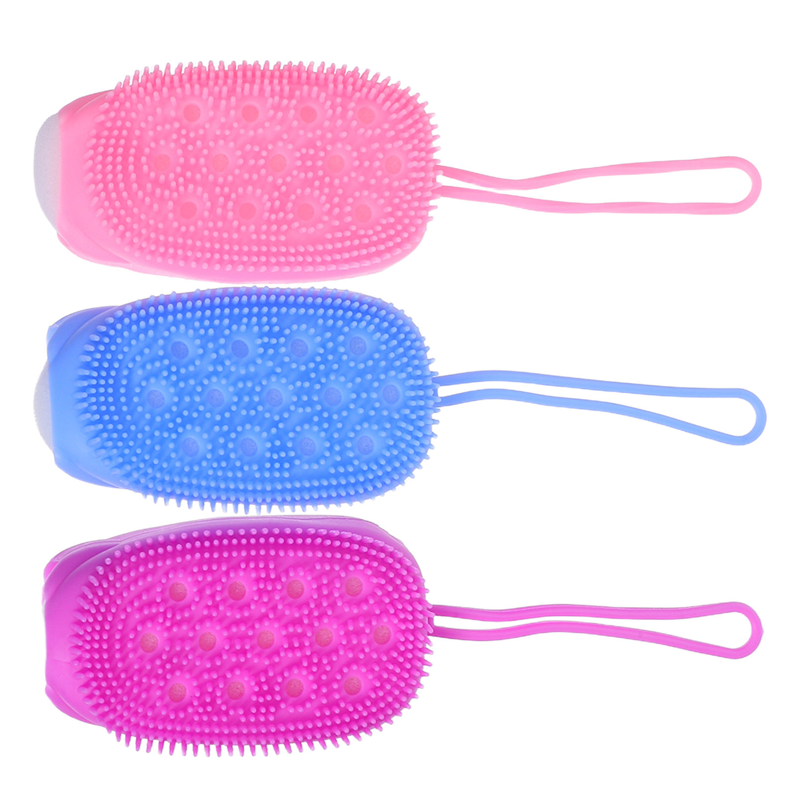 Body Brush - 3 Adet Silikon Peeling Vücut Süngeri,