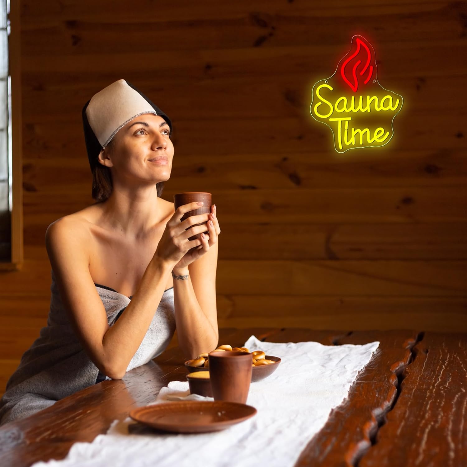 Sauna Zamanı Neon Tabela Ev Sp - Spa Wellness Gym incelemesi ve fiyatı